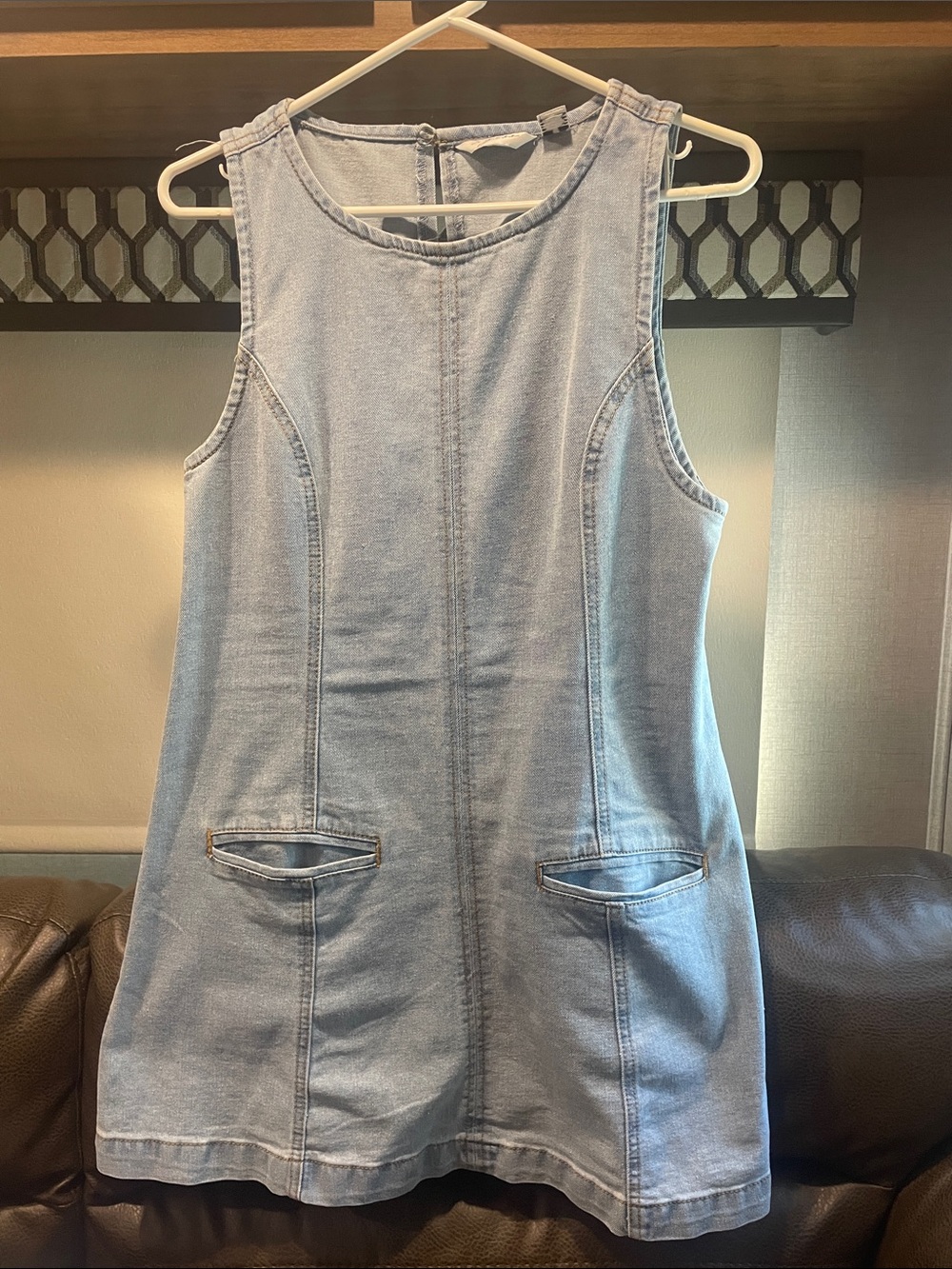 Denim Sleeveless mini dress